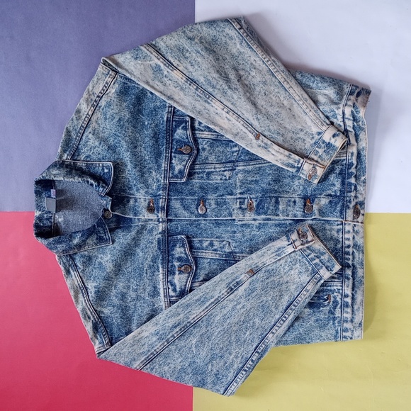 Vintage Other - Vintage 80s Acid Wash Denim Jean Jacket unisex